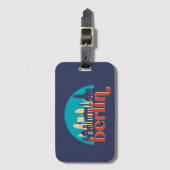 ベルリンドイツシティスカイラインヴィンテージ街並 ラゲッジタグ (正面縦)