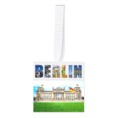 ベルリンドイツシティ旅行写真クリスマス キューブオーナメント (正面)