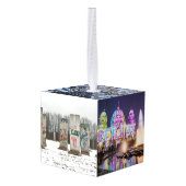 ベルリンドイツシティ旅行写真クリスマス キューブオーナメント (裏面アングル)