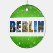 ベルリンドイツシティ旅行写真クリスマス セラミックオーナメント (左)