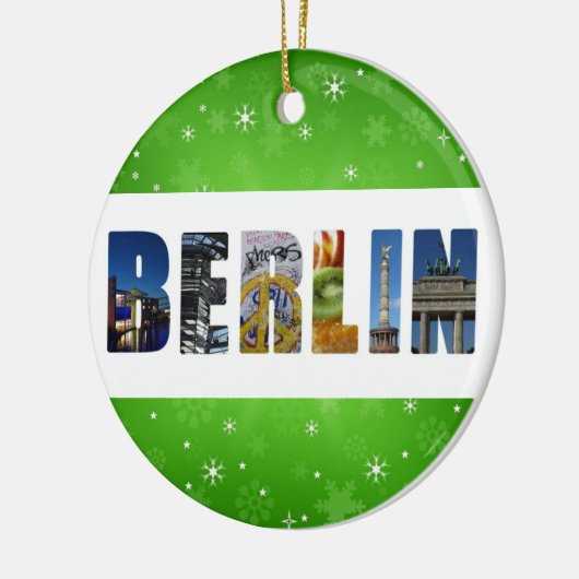 ベルリンドイツシティ旅行写真クリスマス セラミックオーナメント (左)