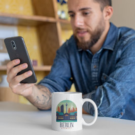 ベルリンドイツスカイラインヴィンテージトラベル コーヒーマグカップ