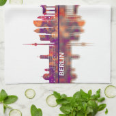 ベルリンドイツスカイライン キッチンタオル (折り畳み)