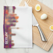 ベルリンドイツスカイライン キッチンタオル (四つ折り)