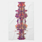 ベルリンドイツスカイライン キッチンタオル (縦)