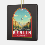 ベルリンドイツトラベルアートヴィンテージ セラミックオーナメント (左)