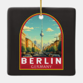 ベルリンドイツトラベルアートヴィンテージ セラミックオーナメント (裏面)