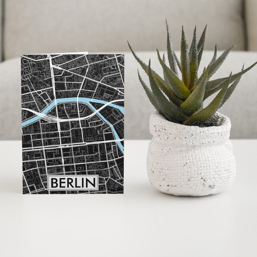 ベルリンドイツブラックシティの地図 ポストカード