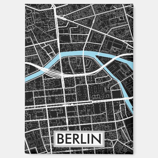 ベルリンドイツブラックシティの地図 マグネット (正面)