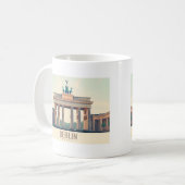 ベルリンドイツブランデンバーグゲートパステルトラベル コーヒーマグカップ (正面左)