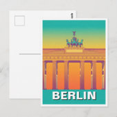 ベルリンドイツブランデンバーグゲート抽象芸術トラベル ポストカード (正面/裏面)