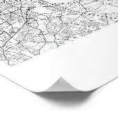 ベルリンドイツブルーウォーター通りマップ ポスター (角)