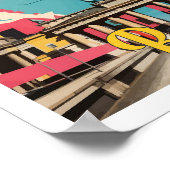 ベルリンドイツポップ・アートのアートトラベルイラストレーション ポスター (角)