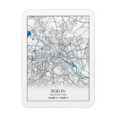 ベルリンドイツランドドイツの街の地図と旅行の愛好家 マグネット (縦)