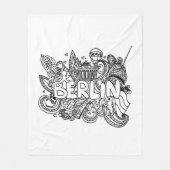 ベルリンドイツランドマーキング土産 フリースブランケット (正面)