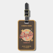 ベルリンドイツレトロヴィンテージトラベル ラゲッジタグ (正面縦)