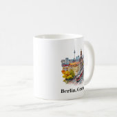 ベルリンドイツヴィンテージトラベルスカイライン コーヒーマグカップ (正面右)