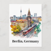 ベルリンドイツヴィンテージトラベルスカイライン ポストカード (正面)