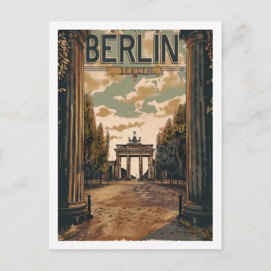 ベルリンドイツヴィンテージ有名なトラベルプレイス ポストカード (正面)