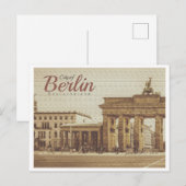 ベルリンドイツヴィンテージ – ブランデンバーグゲート ポストカード (正面/裏面)