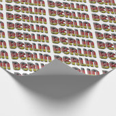 ベルリンドイツ国旗の色タイポグラフィ ラッピングペーパー (角)