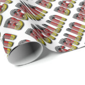 ベルリンドイツ国旗の色タイポグラフィ ラッピングペーパー (ロールコーナー)