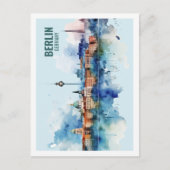 ベルリンドイツ有名な旅行プレイスウォーターカラー ポストカード (正面)