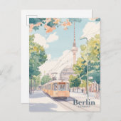 ベルリンドイツ絵を描グアッシュイラストレーション旅行 ポストカード (正面/裏面)