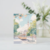 ベルリンドイツ絵を描グアッシュイラストレーション旅行 ポストカード (スタンド正面)