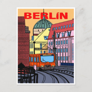 ベルリンドイツ鉄道旅行アートヴィンテージ ポストカード