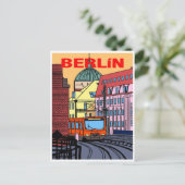 ベルリンドイツ鉄道旅行アートヴィンテージ ポストカード (スタンド正面)