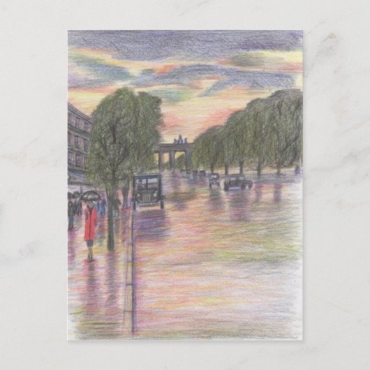 ベルリンドイツBrandenburgゲートブランデンバーガートル ポストカード (正面)