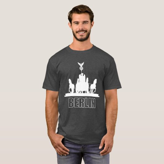 ベルリンドイツQuadrigaお土産ギフトグラフィックアート Tシャツ (正面フル)