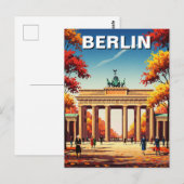 ベルリンブランデンバーグゲートドイツトラベル ポストカード (正面/裏面)