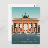 ベルリンブランデンバーグゲートヴィンテージ ポストカード (正面/裏面)