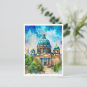 ベルリンベルリナードムウォーター絵画カラー ポストカード (スタンド正面)