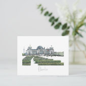 ベルリンライクスタグ建物建築はがき ポストカード (スタンド正面)