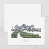 ベルリンライクスタグ建物建築はがき ポストカード (正面/裏面)