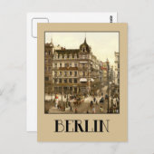 ベルリンレトロアンティークウンターデンリンデンカラー ポストカード (正面/裏面)
