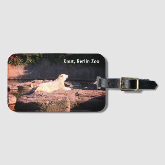 ベルリン動物園のアインシュタインからホッキョクグマを奪う ラゲッジタグ (正面横)