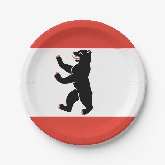 ベルリン国旗の紙プレート ペーパープレート (正面)