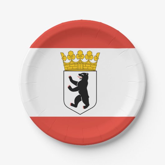 ベルリン国旗の紙プレート ペーパープレート (正面)