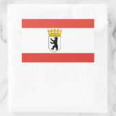 ベルリン国旗の長方形ステッカー 長方形シール (バッグ)