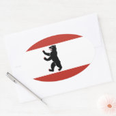 ベルリン国旗 楕円形シール (封筒)