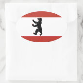 ベルリン国旗 楕円形シール (バッグ)