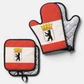 ベルリン国旗 鍋つかみ&鍋敷きセット (正面/裏面)