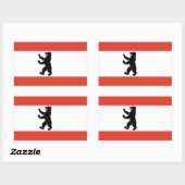 ベルリン国旗 長方形シール (シート)