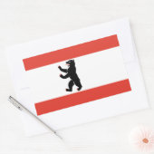 ベルリン国旗 長方形シール (封筒)