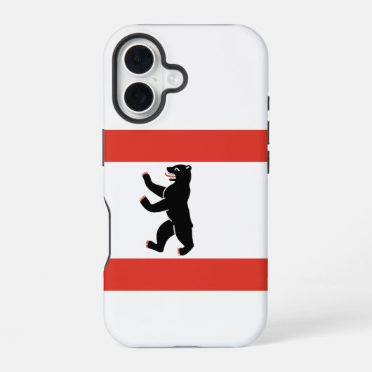 ベルリン国旗 iPhone 16ケース (裏面)