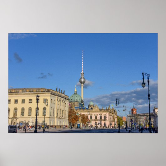 ベルリン大聖堂とテレビ塔、ドイツ ポスター (正面)